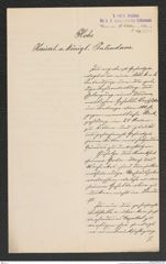 k.k. naturhistorisches Hofmuseum, Intendanzakten 1885-1896 (Hauer), Aktenzahl Z.619/1891, Seite 1